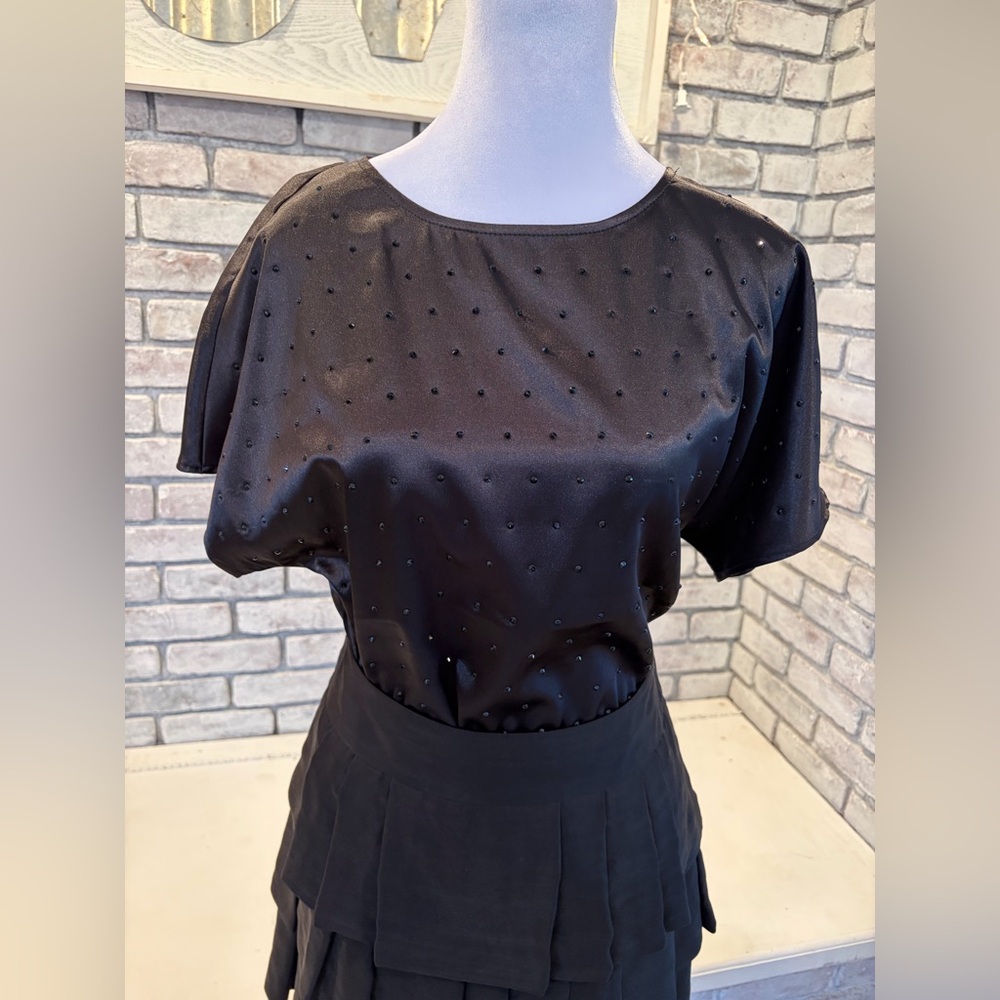 Black Satin Top